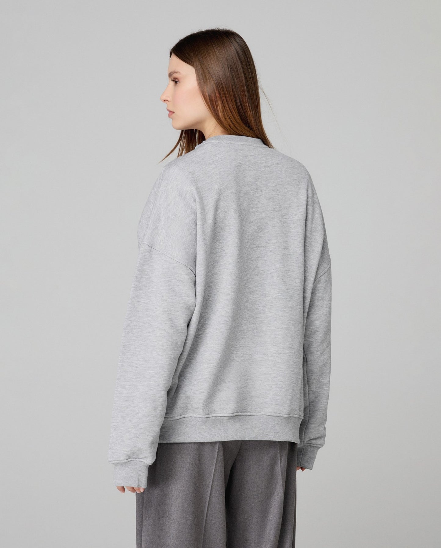 Felpa over paricollo college HINNOMINATE art. HMABW02070 colore nero e grigio