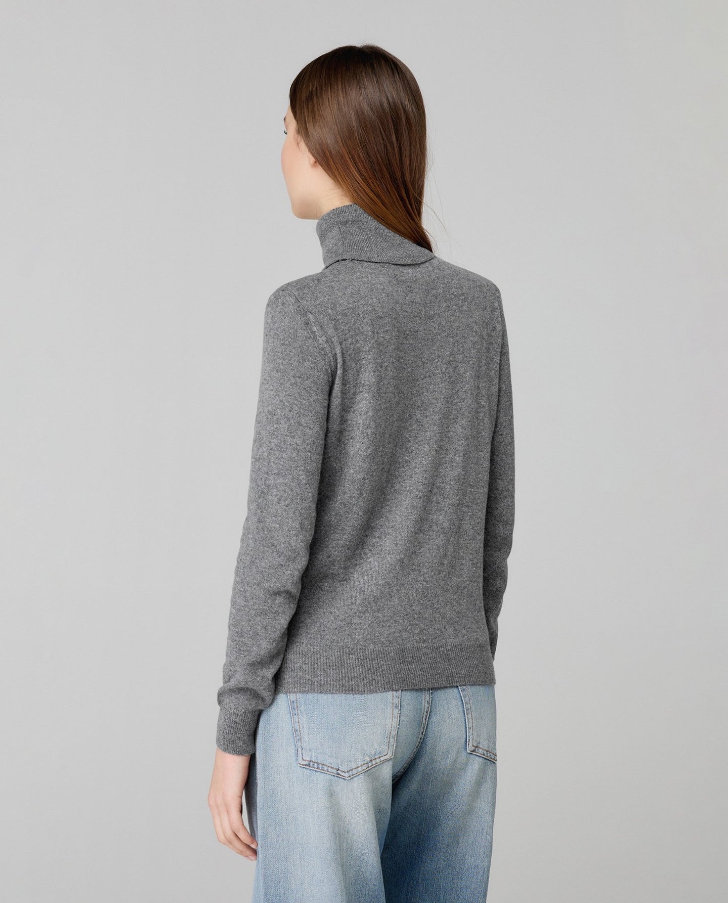 Maglione dolcevita con intarsio in cashmere HINNOMINATE art. HMABW02156 colore grigio