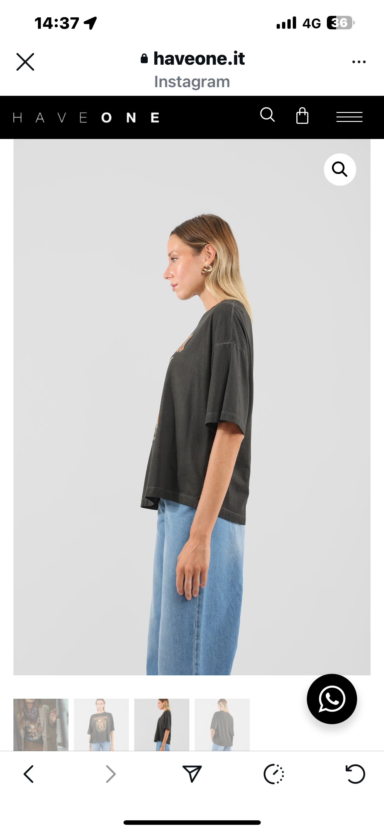 Tshirt over con stampa tigre HAVEONE art. TFW-P011 colore grigio, moro