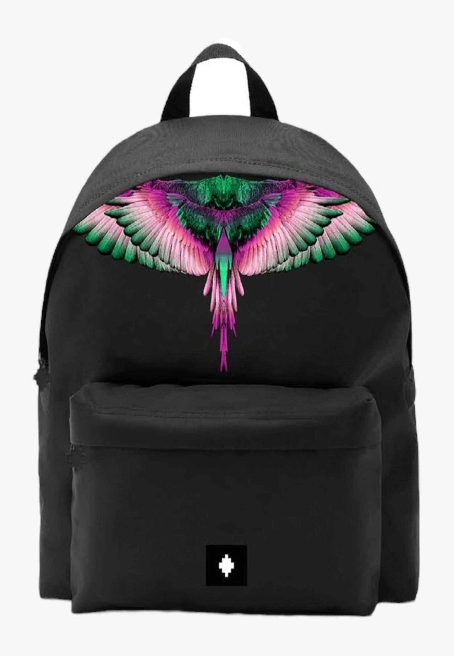 Zaino in nylon con stampa COUNTY OF MILAN art. COMAF250108 colore nero /fucsia
