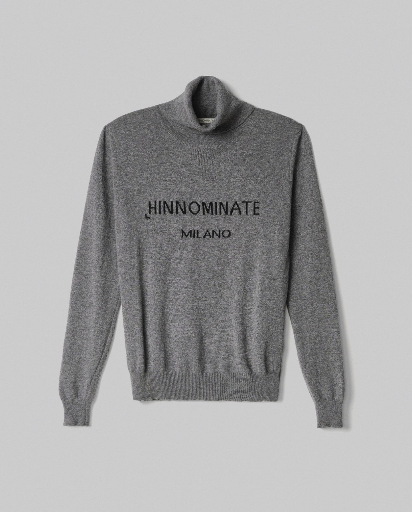 Maglione dolcevita con intarsio in cashmere HINNOMINATE art. HMABW02156 colore grigio