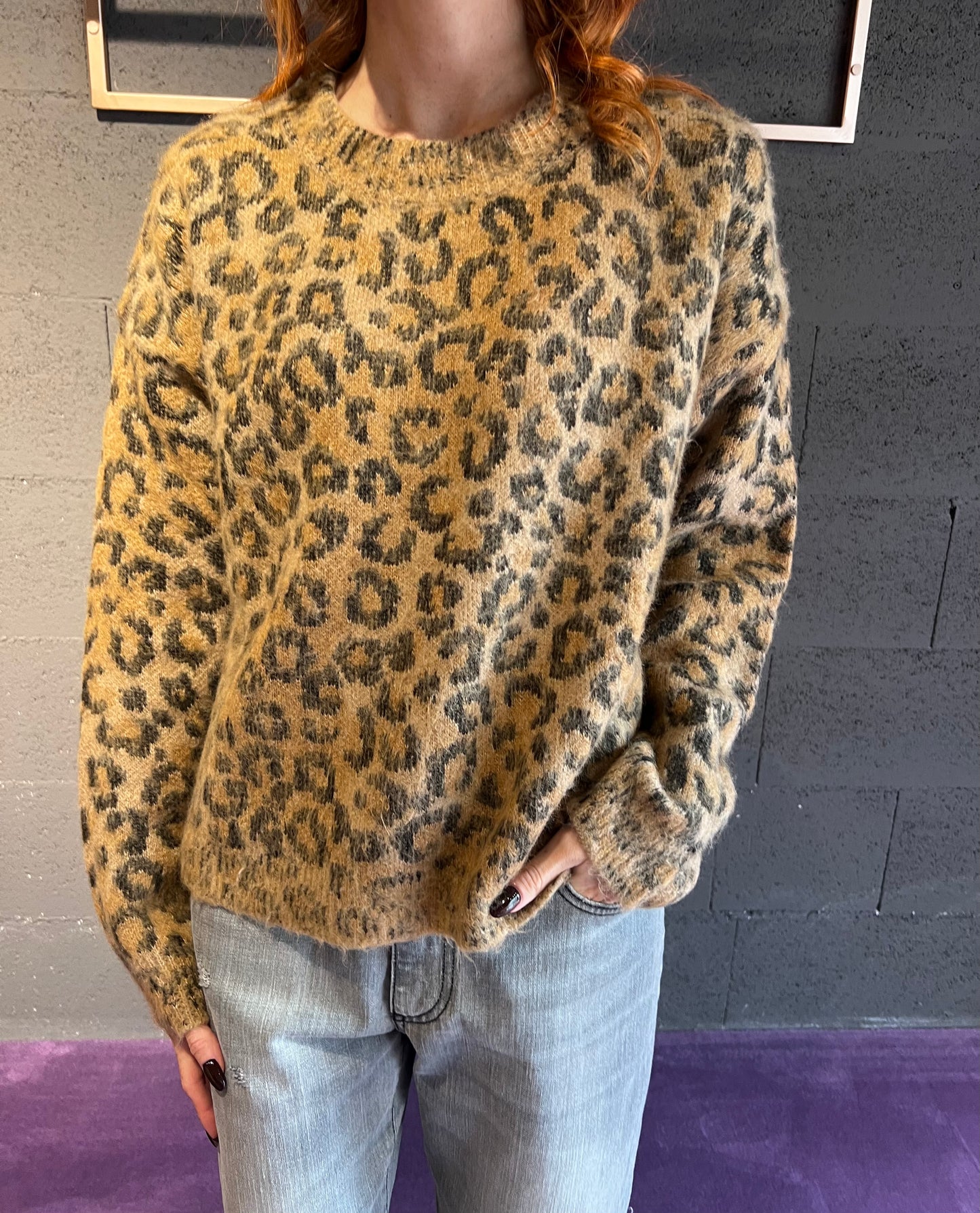 Maglione a scatola DIXIE art. M504Y045A colore beige e grigio