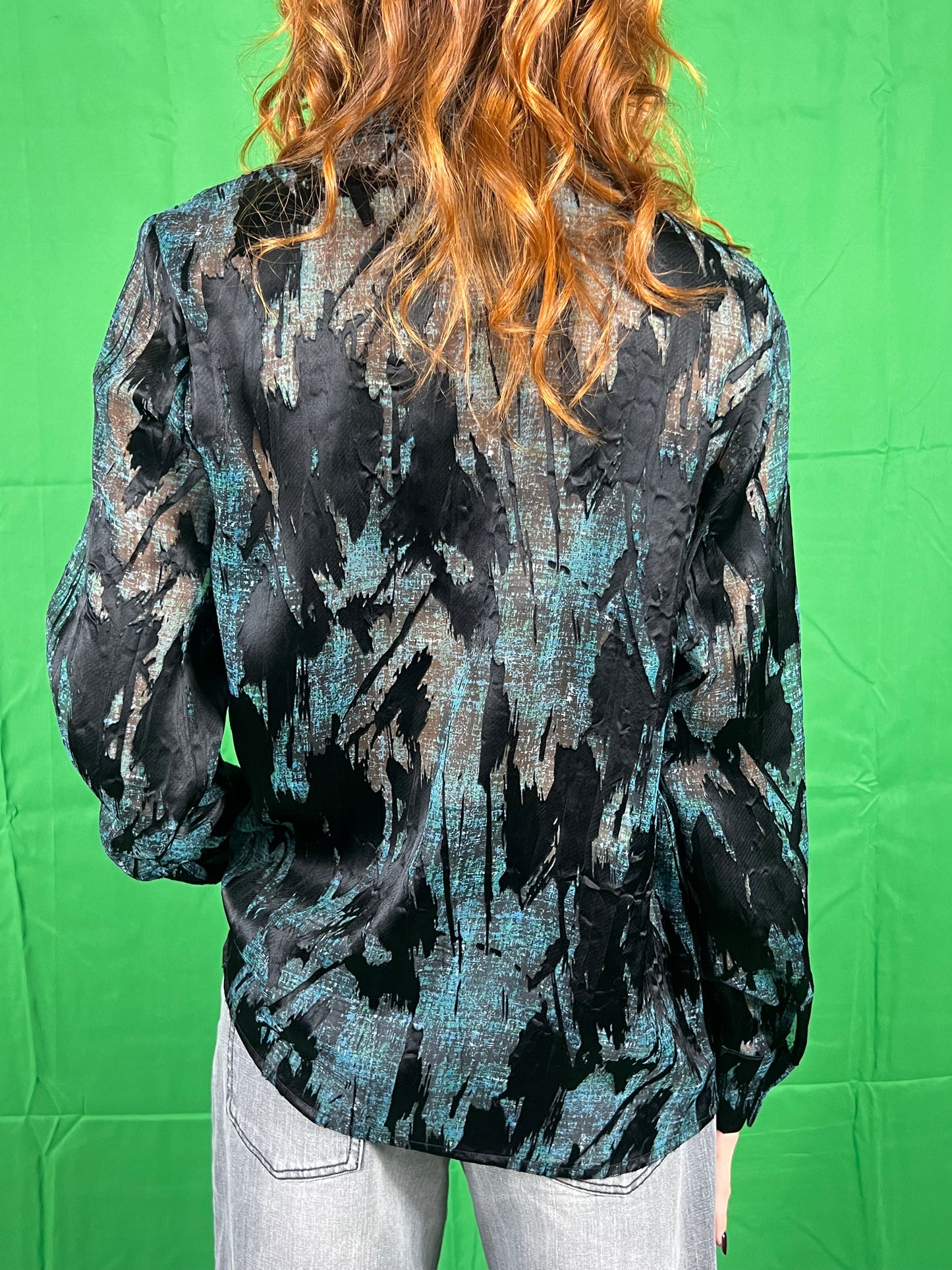 Camicia con stampa WUSIDE art. 25620 colore nero e bronzo