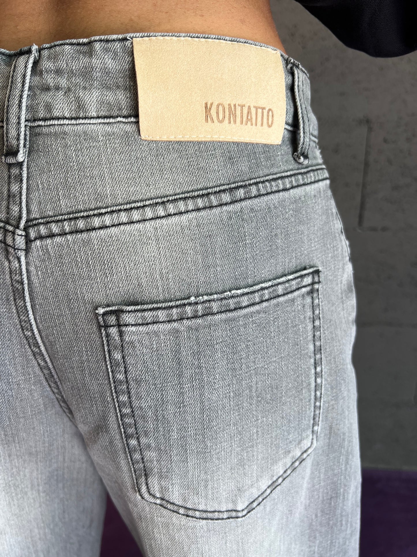 Jeans baggy cargo fit KONTATTO art. FJ707N colore grigio