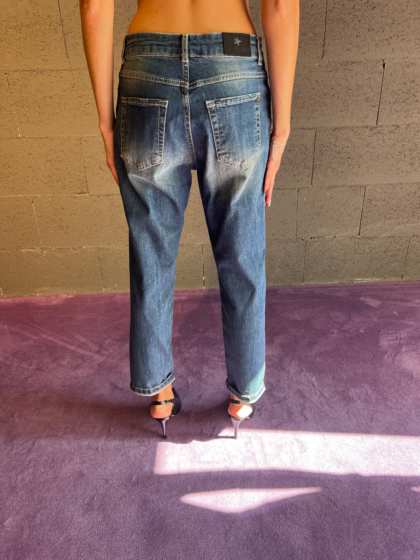 Jeans elasticizzato tasca a filo SOUVENIR art. C38S0032 colore jeans