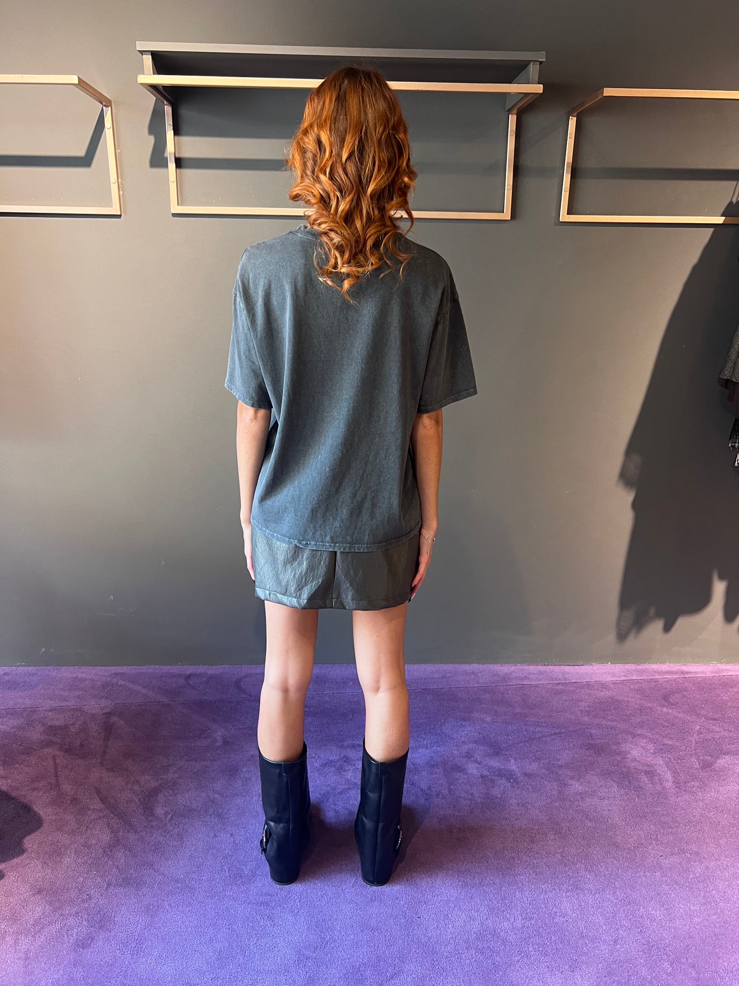 Tshirt over con pietre sparse HAVEONE art. TMA-P037 colore grigio