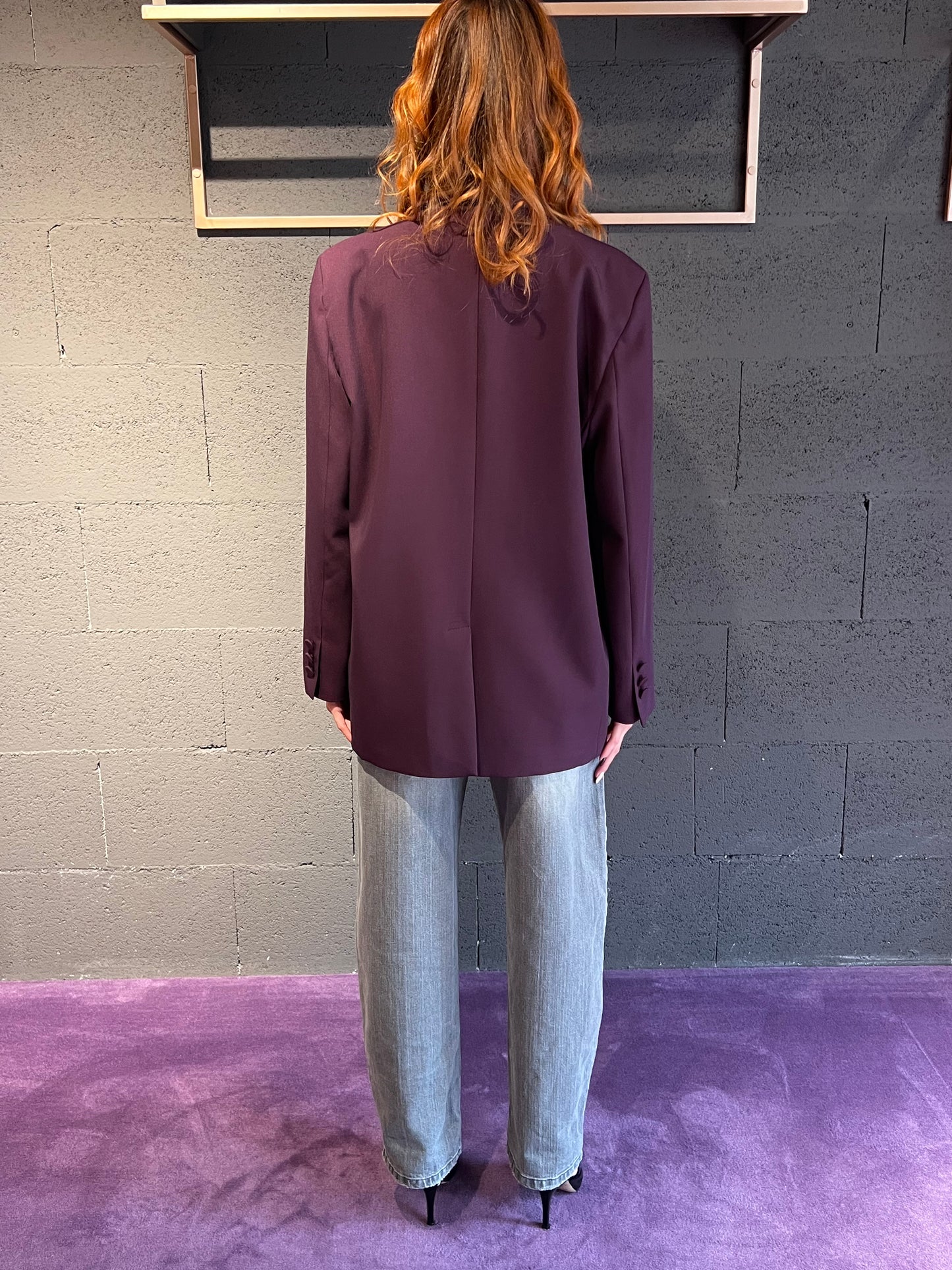Giacca monopetto over VICOLO art. RF0235 colore bordeaux, marrone, grigio, nero
