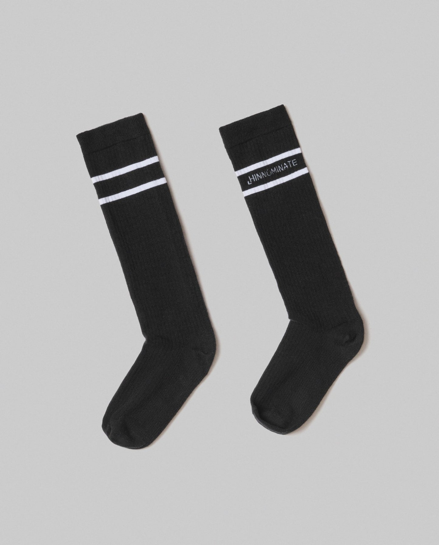 Calze lunghe con ricamo orizzontale HINNOMINATE art. HMACW00158 colore panna, grigio, nero