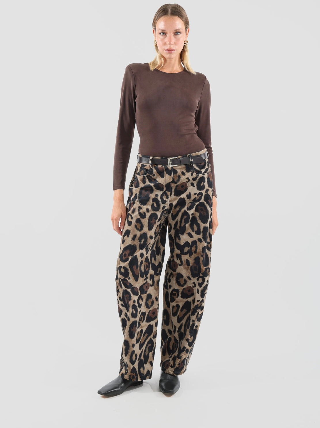 Pantalone maculato in velluto liscio HAVEONE art. PFW-P166 fantasia maculata