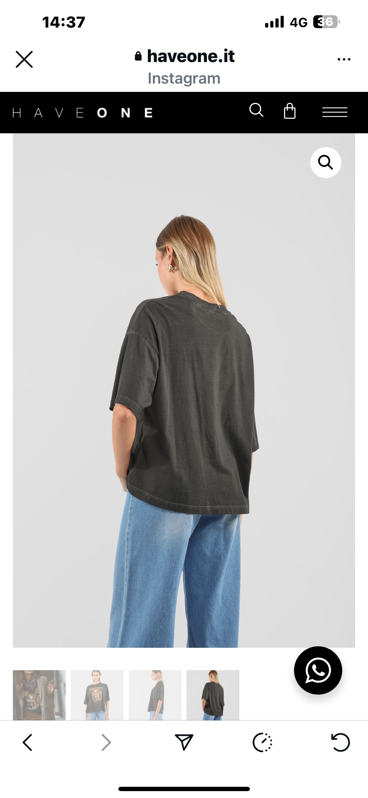 Tshirt over con stampa tigre HAVEONE art. TFW-P011 colore grigio, moro