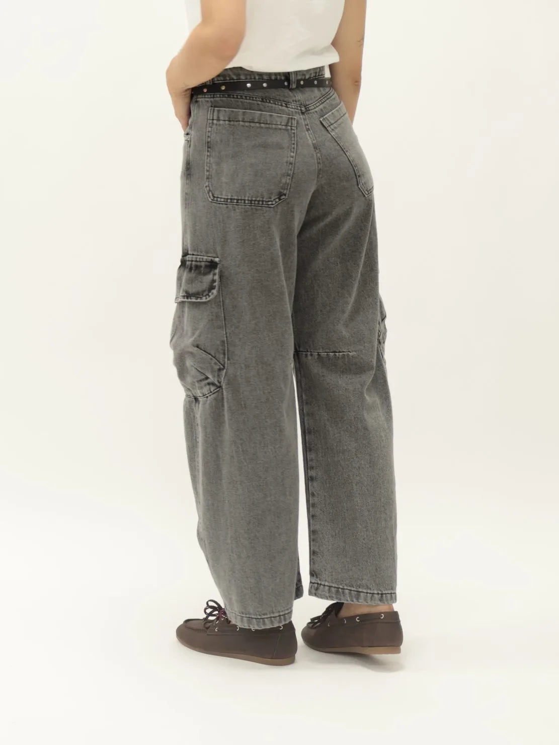 Jeans cargo TENSIONE IN art. W25P439 colore grigio