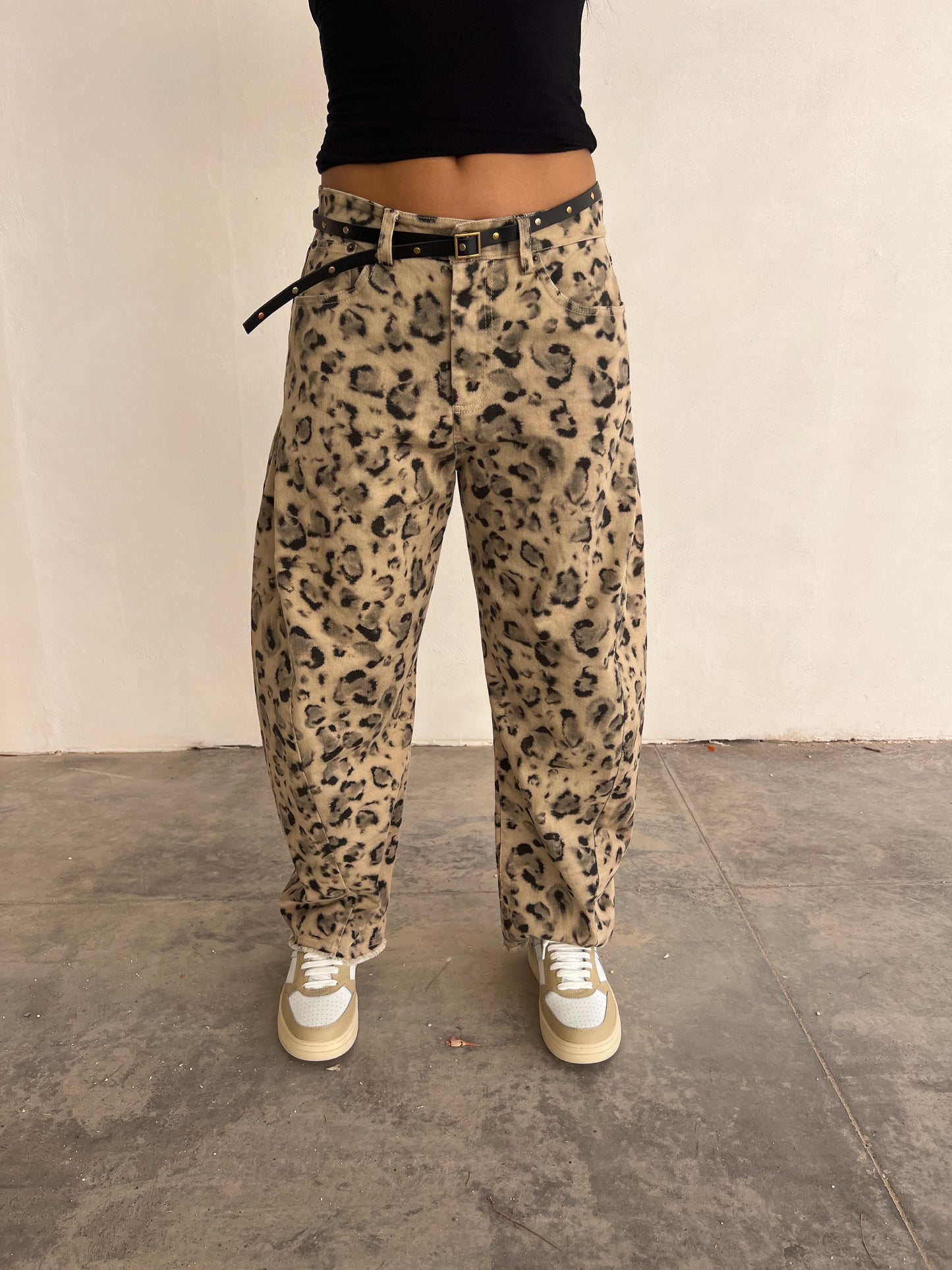 Jeans maculato con cinta TENSIONE IN art. W25P252 fantasia maculato