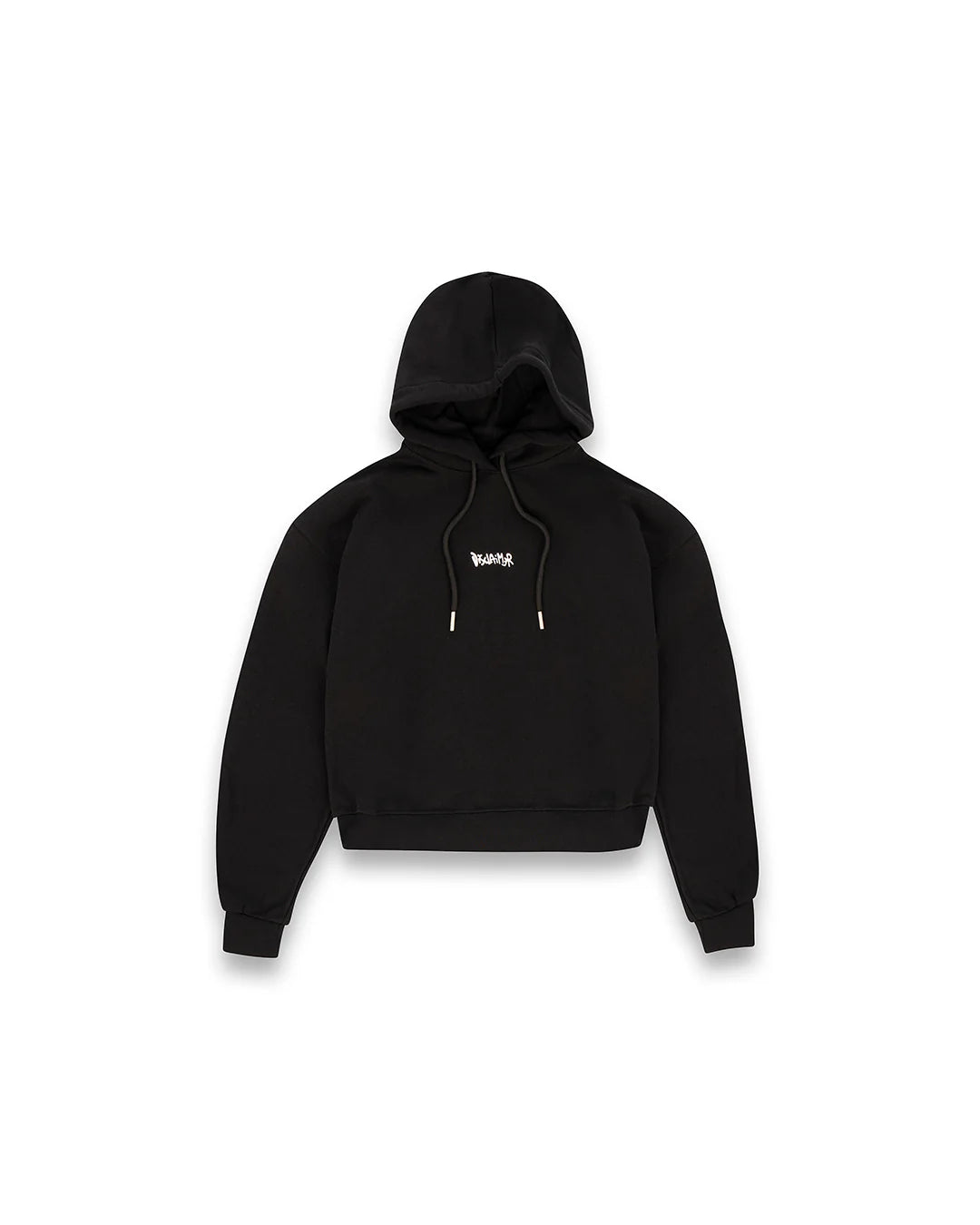 Felpa con cappuccio con scritta dietro logo DISCLAIMER art. 25IDS55150 colore nero e borgogna