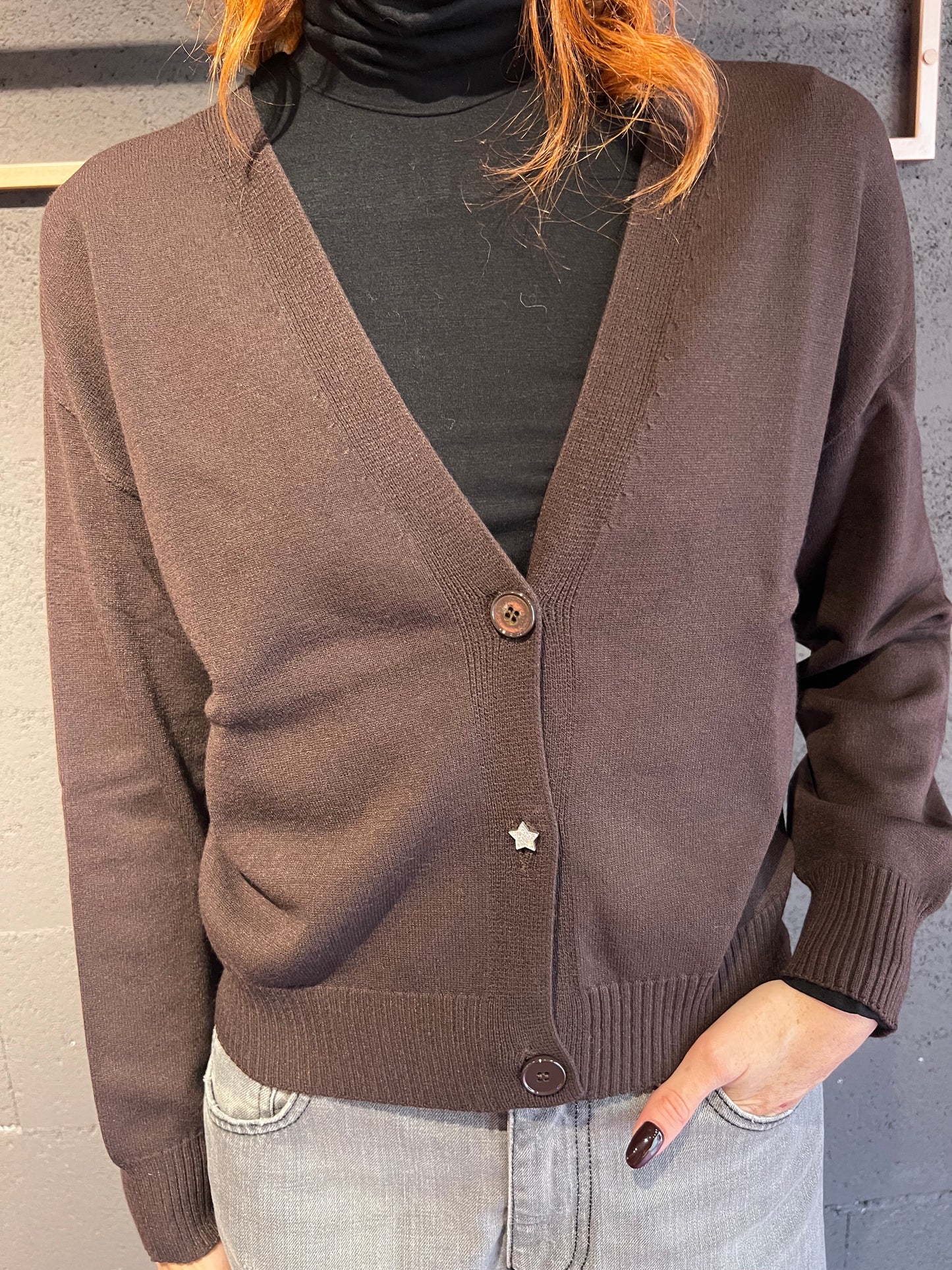 Giacchino corto con bottone stella VICOLO art. 77164F colore bianco, verde, marrone, nero