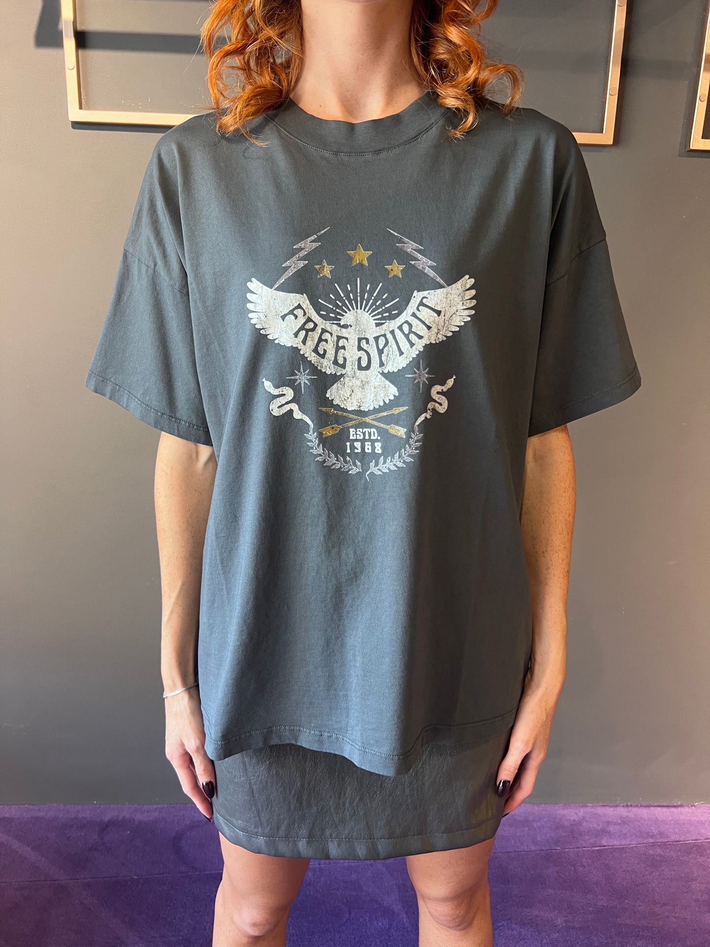 Tshirt con stampa aquila VICOLO art. RF0359 colore grigio