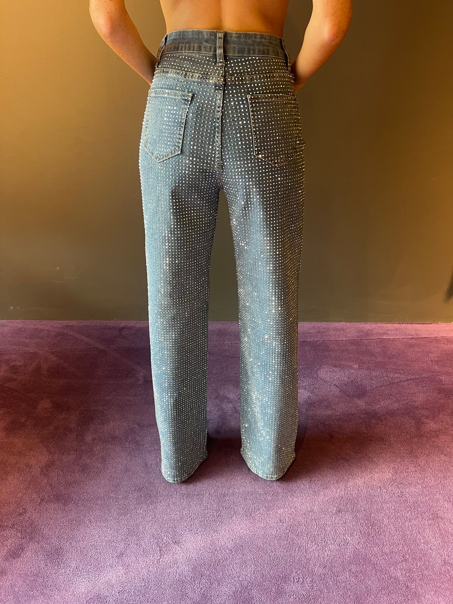 Jeans tutto brillantinato KONTATTO art. EL101N colore jeans