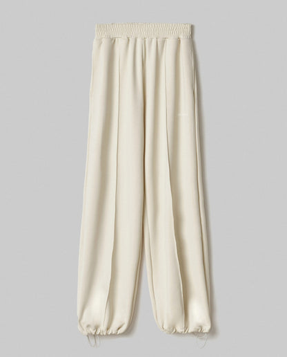 Pantalone con nervature e coulisse al fondo in viscosa HINNOMINATE art. HMABW01994 colore nero e panna