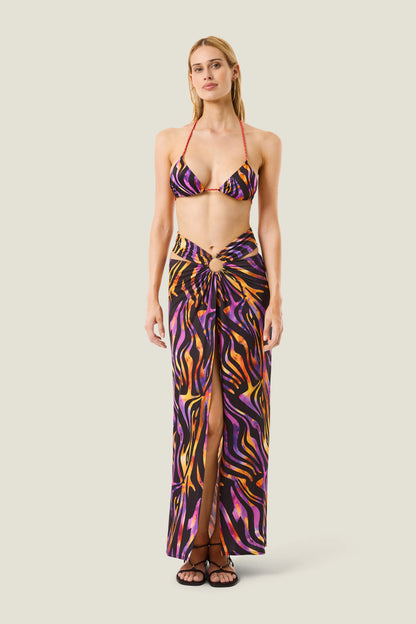 Gonna lunga hypnotic zebra 4GIVENESS art. 126WRWGO5926 colore nero