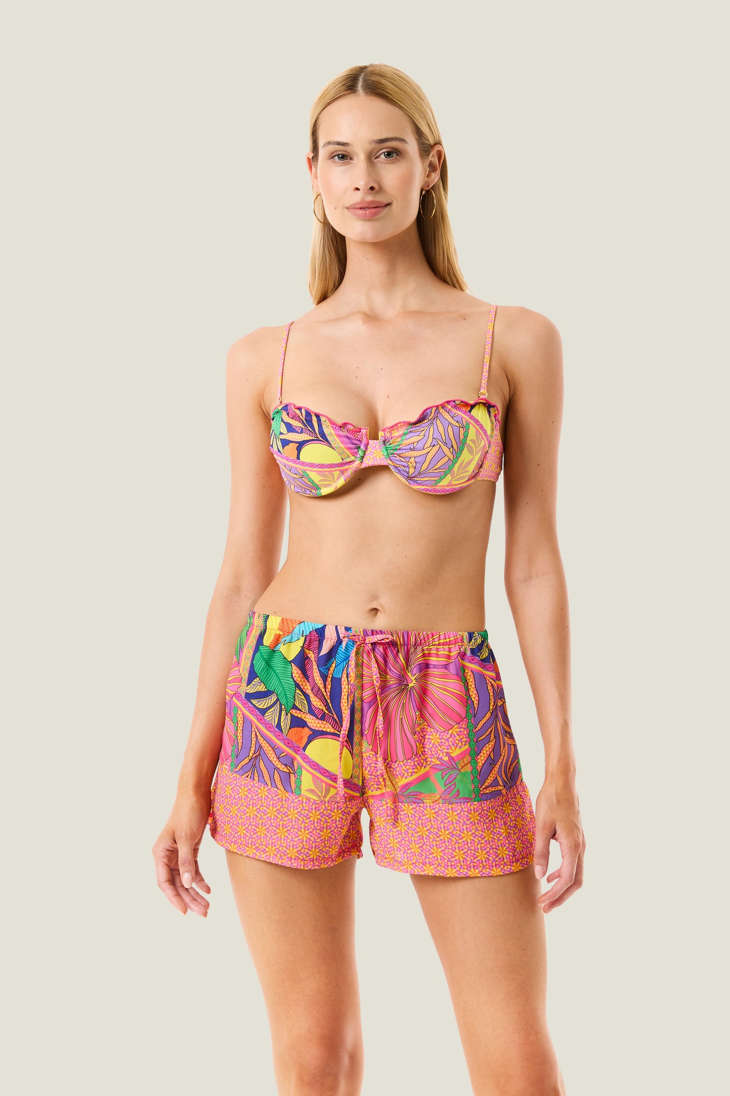 Short pop foulard 4GIVENESS art.126WRWSH5825 colore fucsia