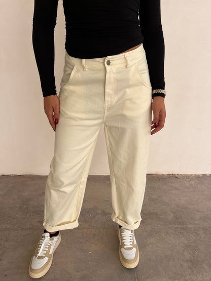 Pantalone modello ballon TENSIONE IN art. PA5137 colore verde e panna