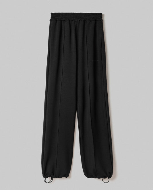 Pantalone con nervature e coulisse al fondo in viscosa HINNOMINATE art. HMABW01994 colore nero e panna