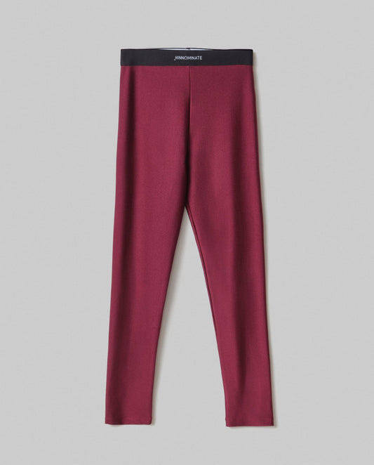 Leggins in lycra lucida con elastco logato HINNOMINATE art. HMABW02023 colore nero, bordeaux, marrone