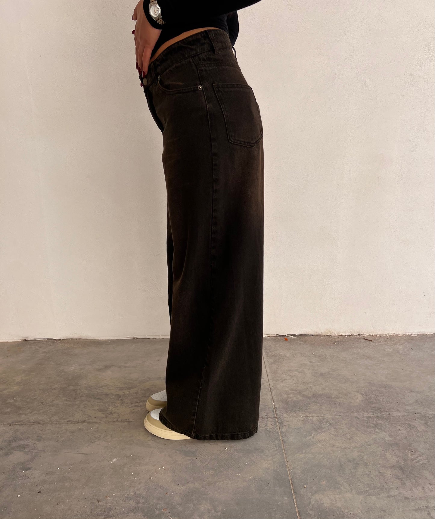 Jeans largo 5tasche TENSIONE IN art. KM494 colore marrone