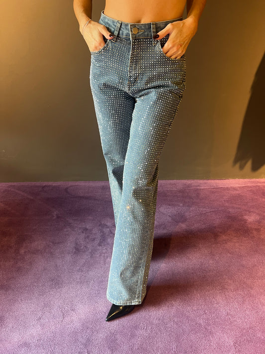 Jeans tutto brillantinato KONTATTO art. EL101N colore jeans