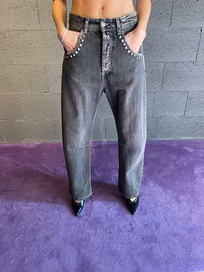 Jeans con borchie tasca TENSIONE IN art. GLENDA-APP colore jeans