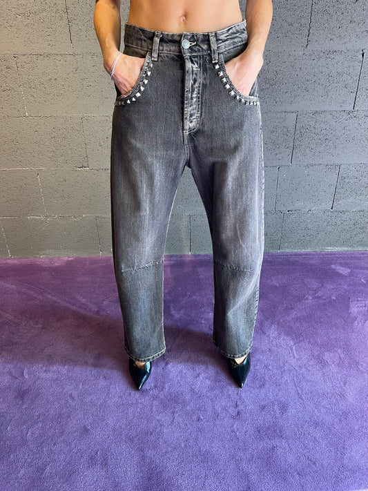 Jeans con borchie tasca TENSIONE IN art. GLENDA-APP colore jeans