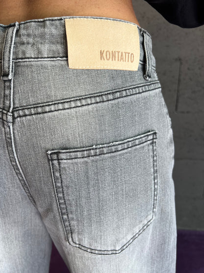Jeans baggy cargo fit KONTATTO art. FJ707N colore grigio