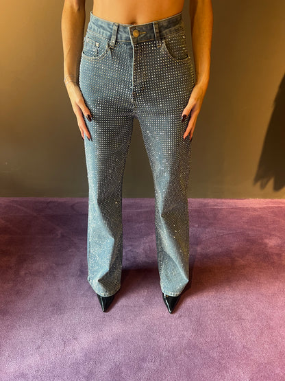 Jeans tutto brillantinato KONTATTO art. EL101N colore jeans
