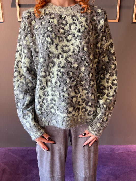 Maglione a scatola DIXIE art. M504Y045A colore beige e grigio