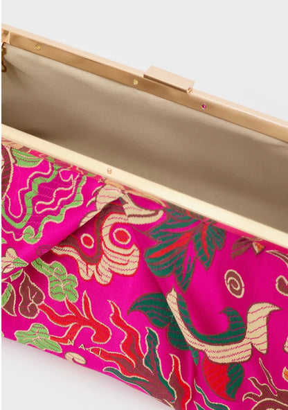 Pochette Ibiza stampa floreale con tracolla NALI' art. GMPC0051 colore fucsia