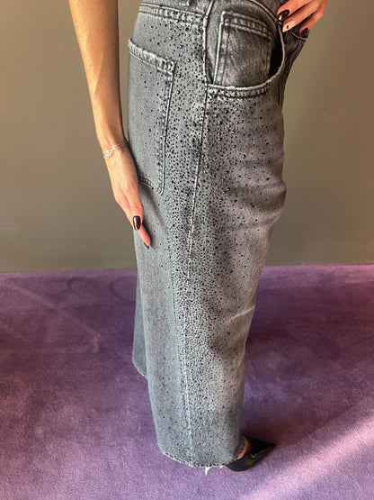 Jeans con lati brillantinati PHILIA LOFT art. G01V029 colore grigio
