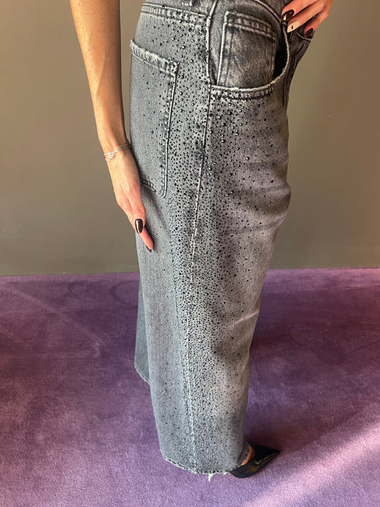 Jeans con lati brillantinati PHILIA LOFT art. G01V029 colore grigio