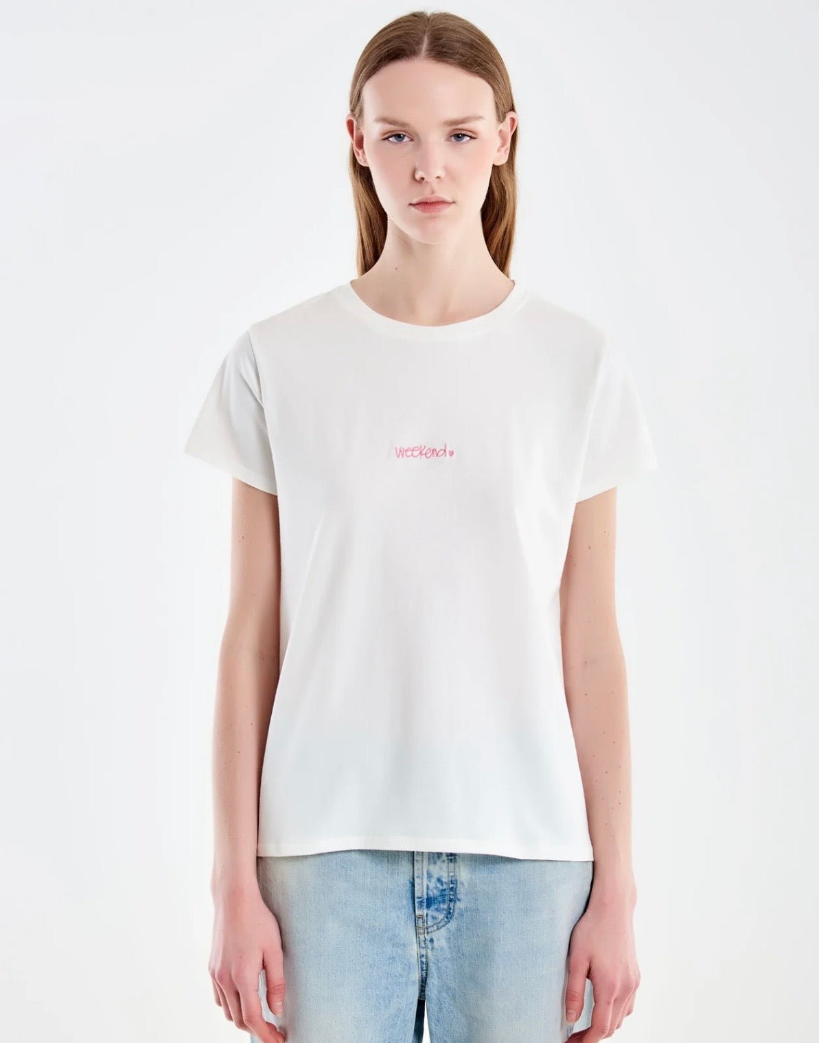 Tshirt "weekend" VICOLO art. RAB0489 colore bianco