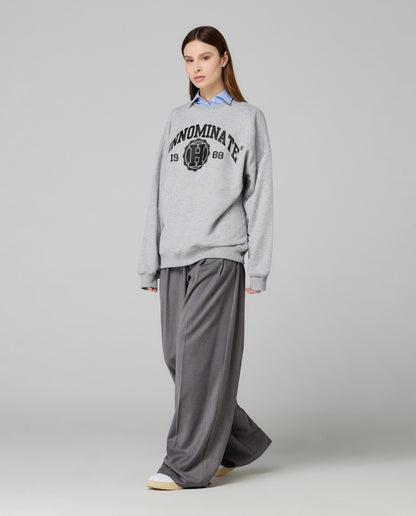 Felpa over paricollo college HINNOMINATE art. HMABW02070 colore nero e grigio