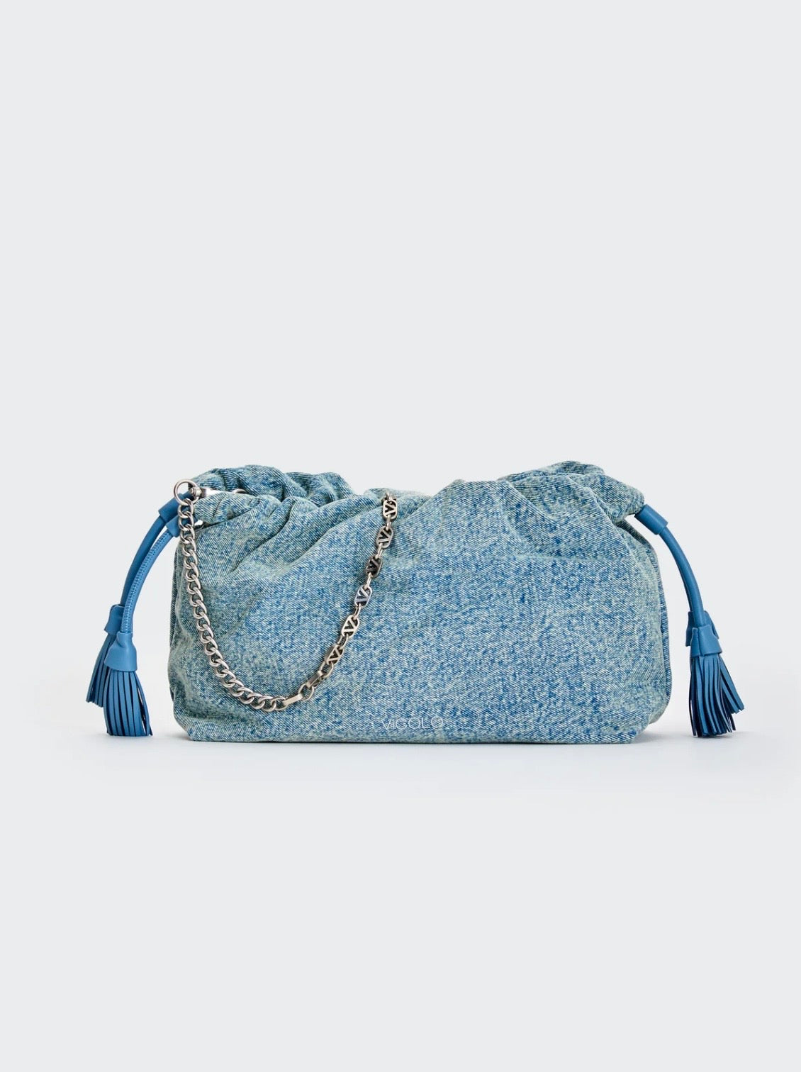 Pochettone in jeans con tracolla VICOLO art. XAB0017 colore celeste