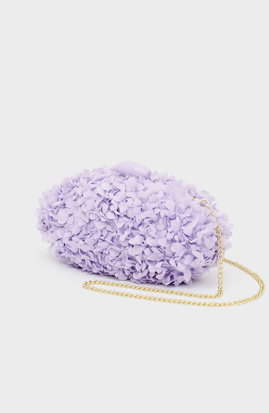Clutch cloud tessuto petalo 3D NALI' art. LYPC0034 colore lilla
