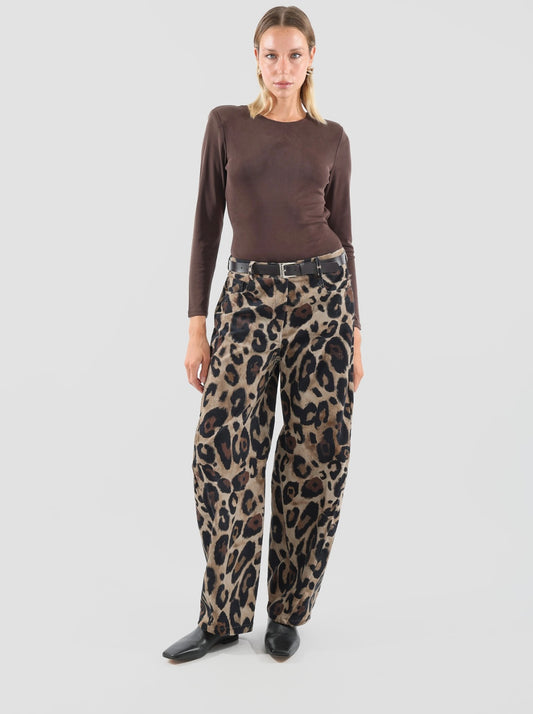 Pantalone maculato in velluto liscio HAVEONE art. PFW-P166 fantasia maculata