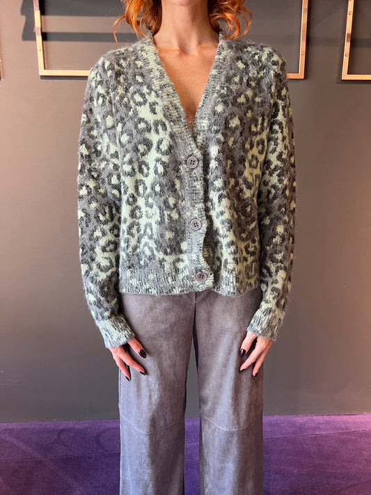 Cardigan a scatola DIXIE art. M504Y046A colore grigio