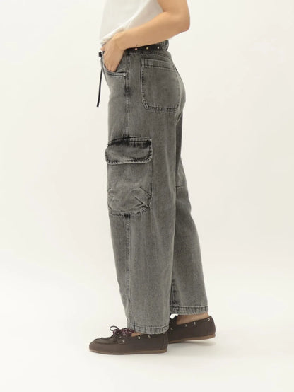 Jeans cargo TENSIONE IN art. W25P439 colore grigio