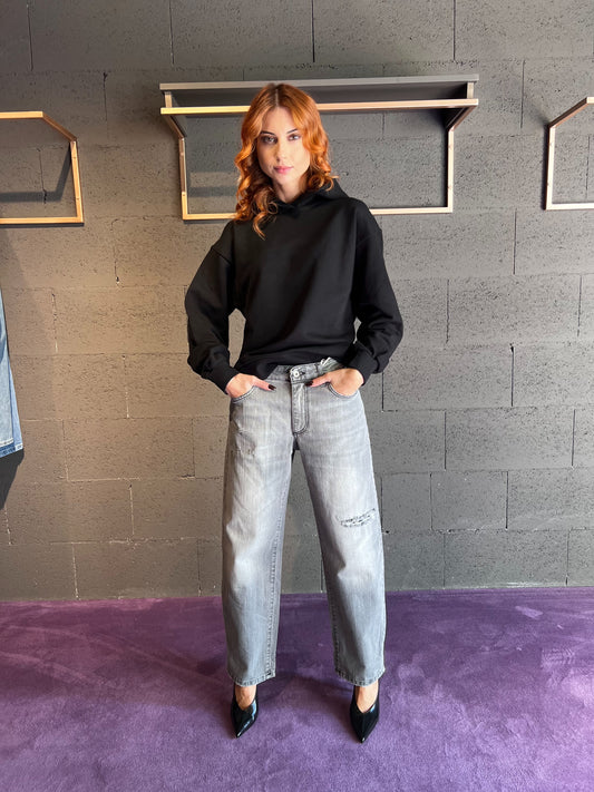 Jeans baggy cargo fit KONTATTO art. FJ707N colore grigio