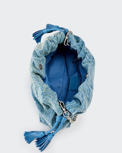 Pochettone in jeans con tracolla VICOLO art. XAB0017 colore celeste
