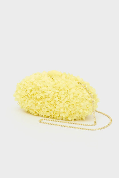 Clutch cloud tessuto petalo 3D NALI' art. LYPC0033 colore giallo