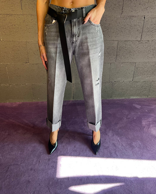 Jeans mandy con cintura HAVEONE art.PLS-P017 colore grigio