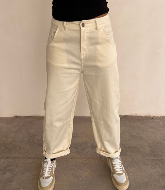 Pantalone modello ballon TENSIONE IN art. PA5137 colore verde e panna