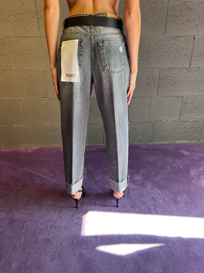 Jeans mandy con cintura HAVEONE art.PLS-P017 colore grigio