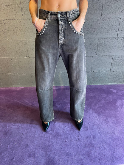 Jeans con borchie tasca TENSIONE IN art. GLENDA-APP colore jeans